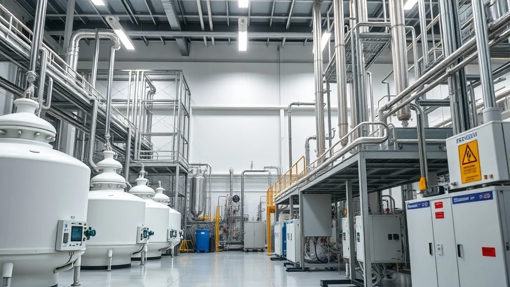 Impianto chimico con sistemi di sicurezza e controllo