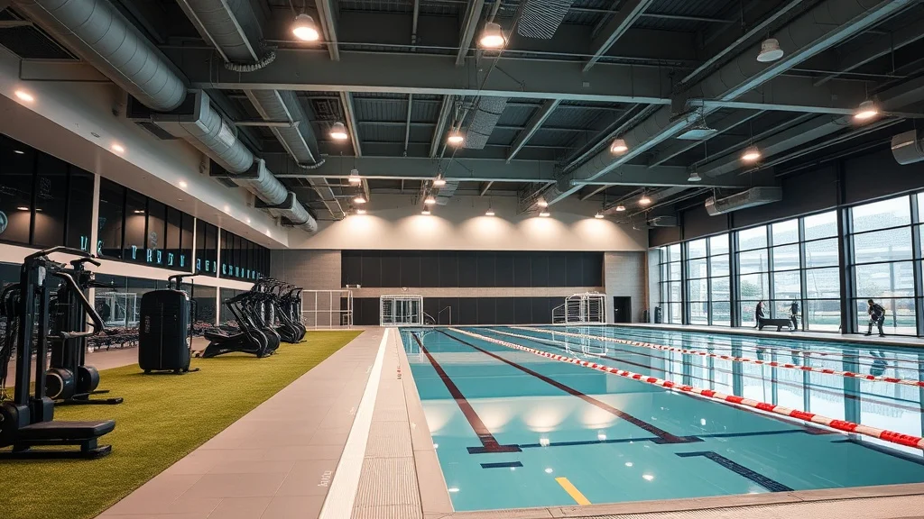 Struttura sportiva moderna con gestione sicurezza atleti